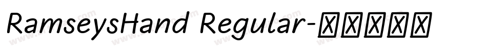 RamseysHand Regular字体转换